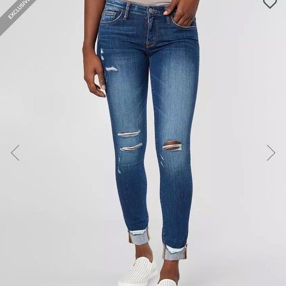 Bridge By Gly Denim - Bridge By Gly Low Rise Ankle Skinny Distressed Jeans